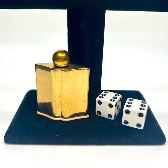 Vintage Coty L’Origan Perfume Bottle Gold Tone Art Deco Vanity Decor - Picture 5 of 8